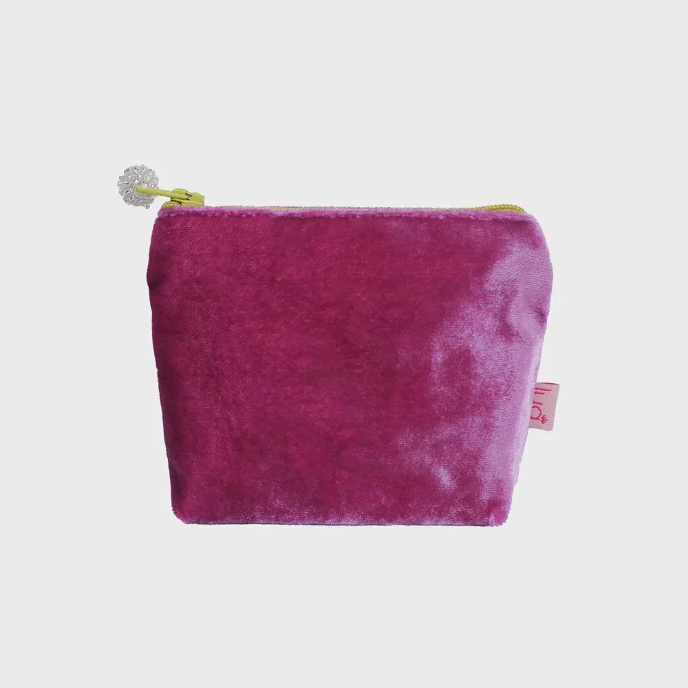 Mini Velvet Purse - Pink