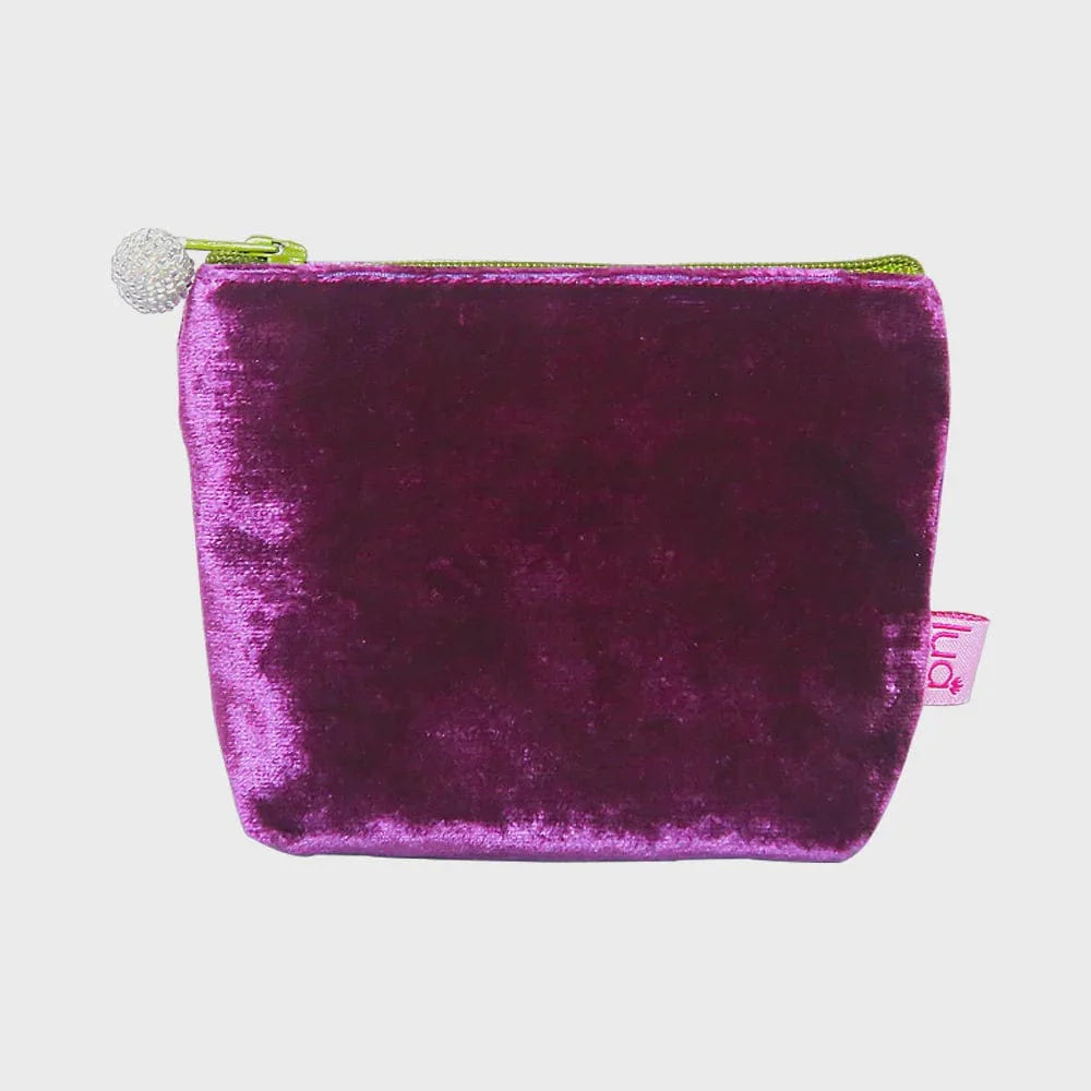 Mini Velvet Purse - Plum