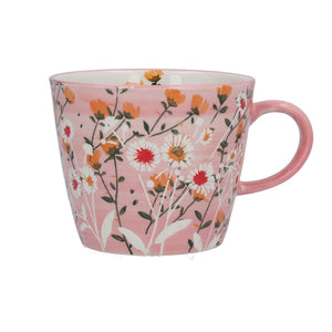 Pink Wild Daisy Stoneware Mug