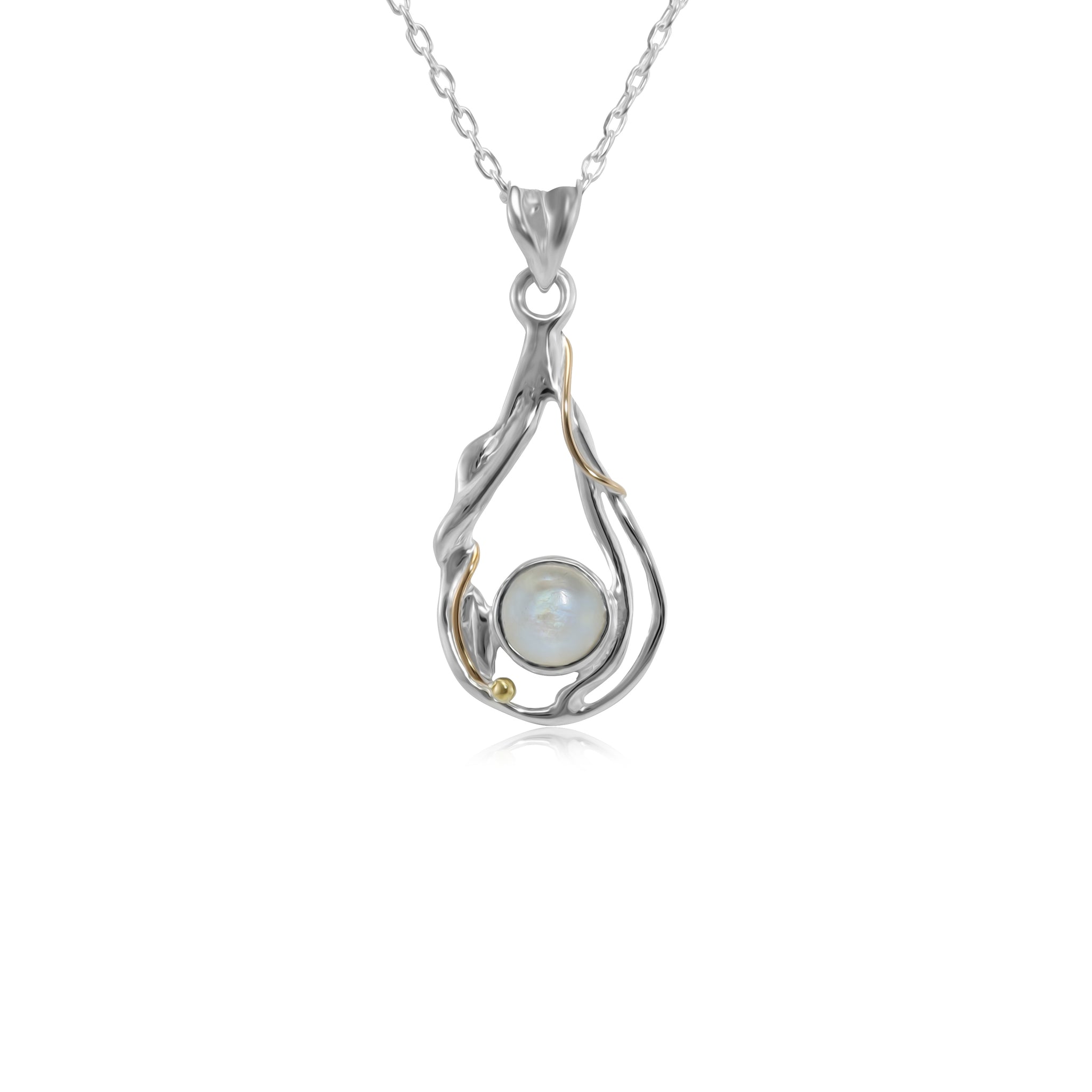 Moonstone Sterling Silver Teardrop Pendant