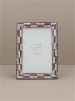 Brown White Wash Resin Photo Frame - 4” x 6”