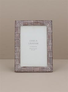 Brown White Wash Resin Photo Frame - 4” x 6”