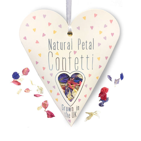 Confetti Natural Petal Heart Pack