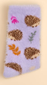 Fluffy Slipper Socks - Tiny Hedgehogs