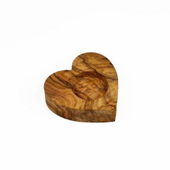 Olive Wood - Heart Tealight Holder