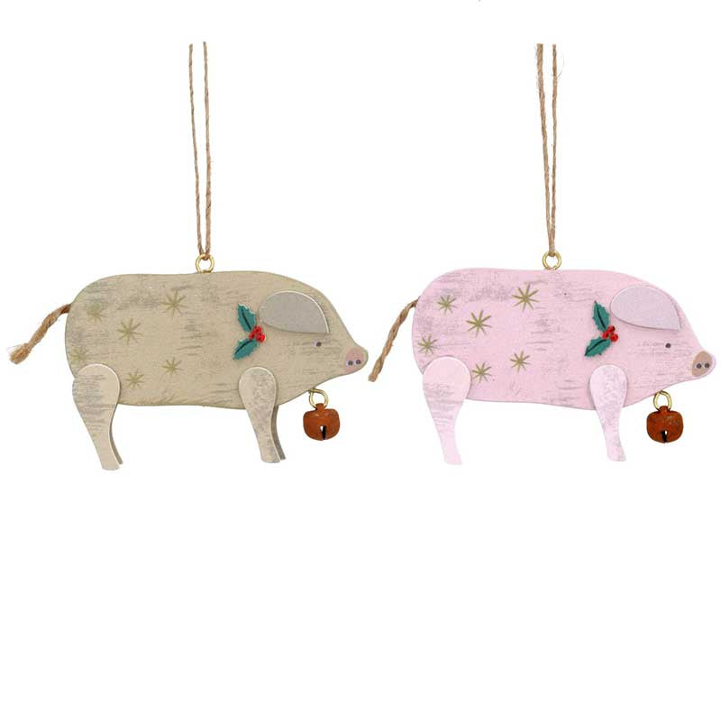 Wooden Pig Decoration