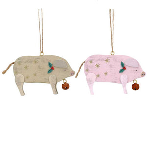 Wooden Pig Decoration