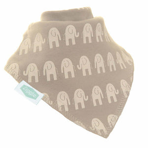 Fun absorbent baby bandana - White Elephants