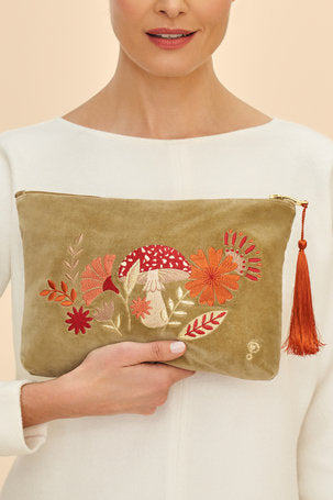 Velvet Pouch - Tranquil Toadstool