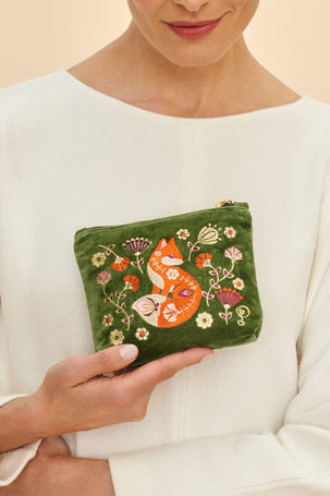 Mini Velvet Pouch - Scandinavian Fox