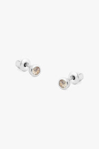 Moonstone Stud Earrings Silver