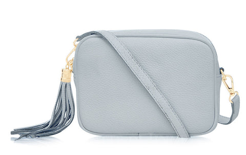 Leather Crossbody Bag - Duck Egg Blue