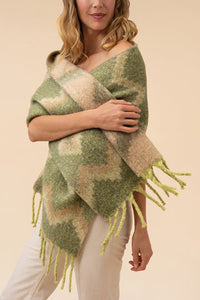 Melia Knitted Scarf - Olive