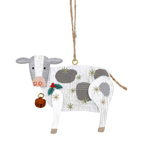 Wooden Cow Decoration