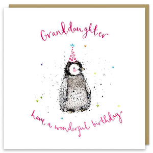 Granddaughter Penguin Birthday Card