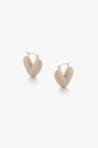 Pearl heart earrings