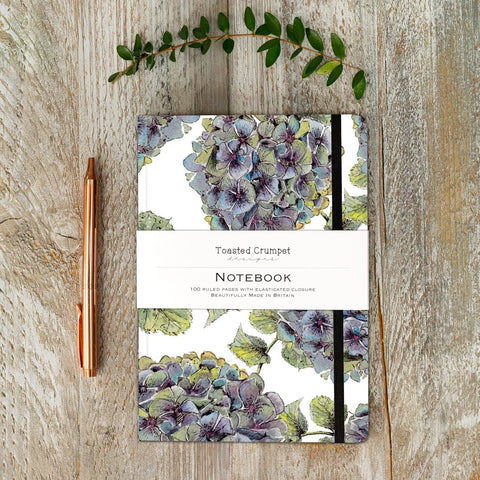 Hydrangea A5 Lined Notebook