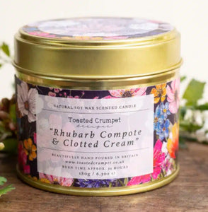 Rhubarb Compote and Clotted Cream Tin Candle