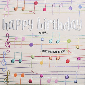 Happy Birthday – musical notes