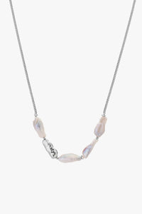 Lustre Pearl Necklace Silver