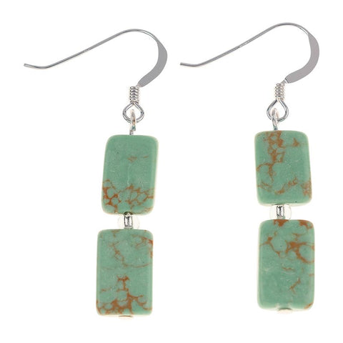 Jade Mosaic Rectangles Earrings