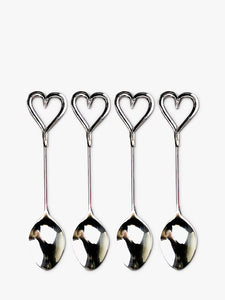 Set of 4 Spoons - Love Heart