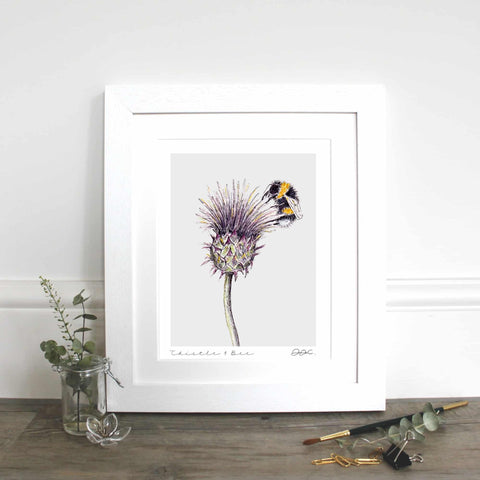 Fine Art Print - Thistle & Bee