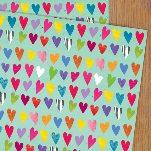 Coloured Heart Wrap