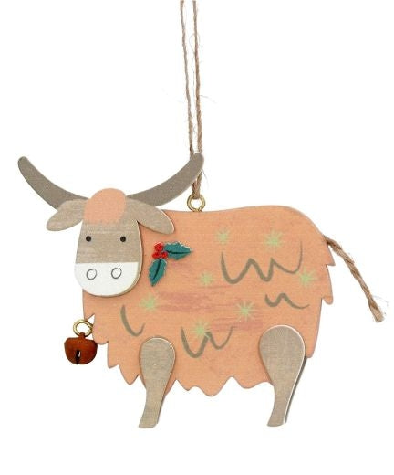 Wooden Cow Decoration