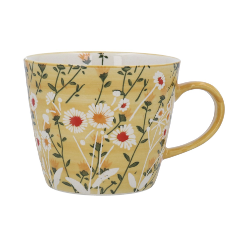 Yellow Wild Daisy Stoneware Mug