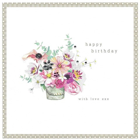 Happy Birthday - Flower Bucket