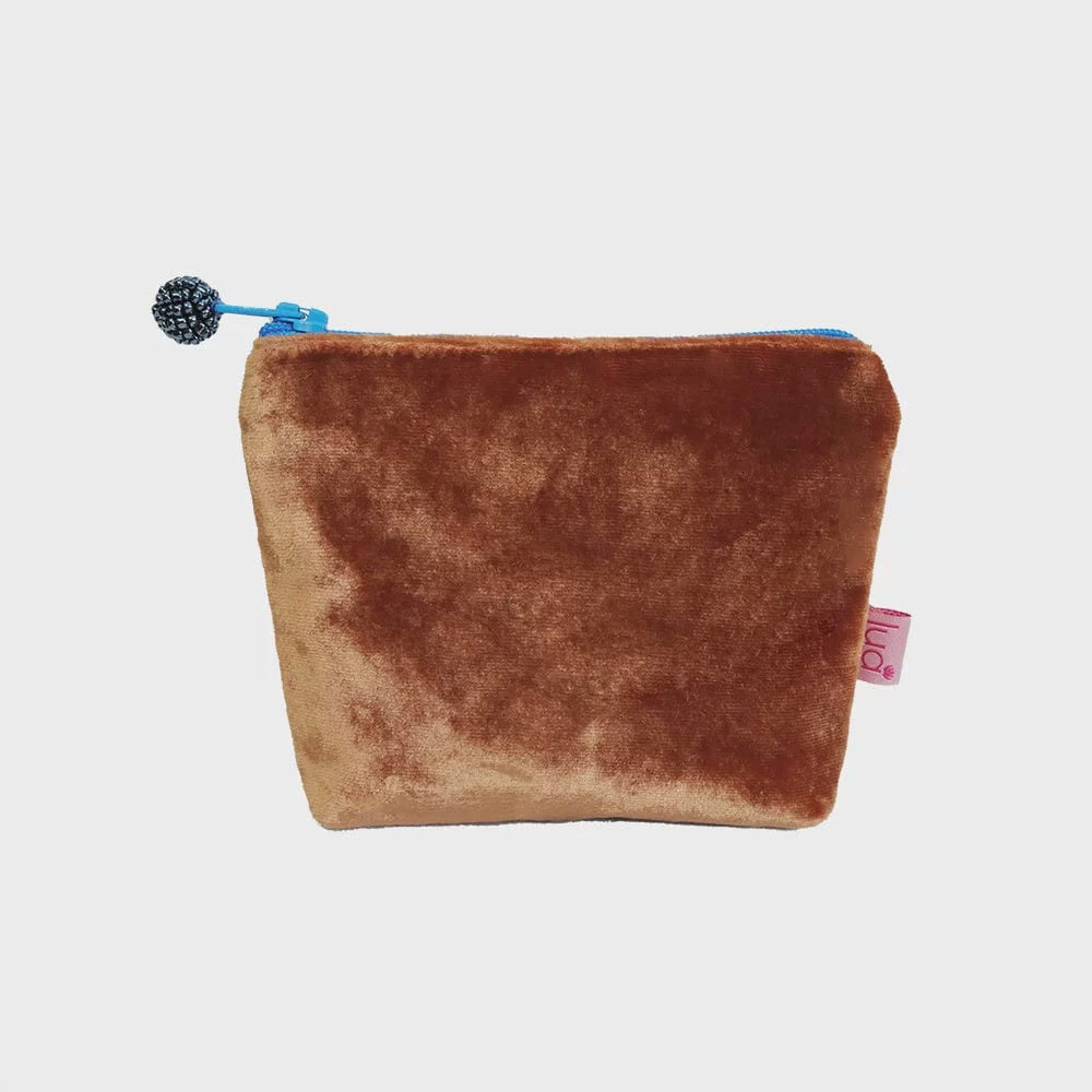 Mini Velvet Purse - Rust