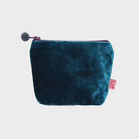 Mini Velvet Purse - Peacock