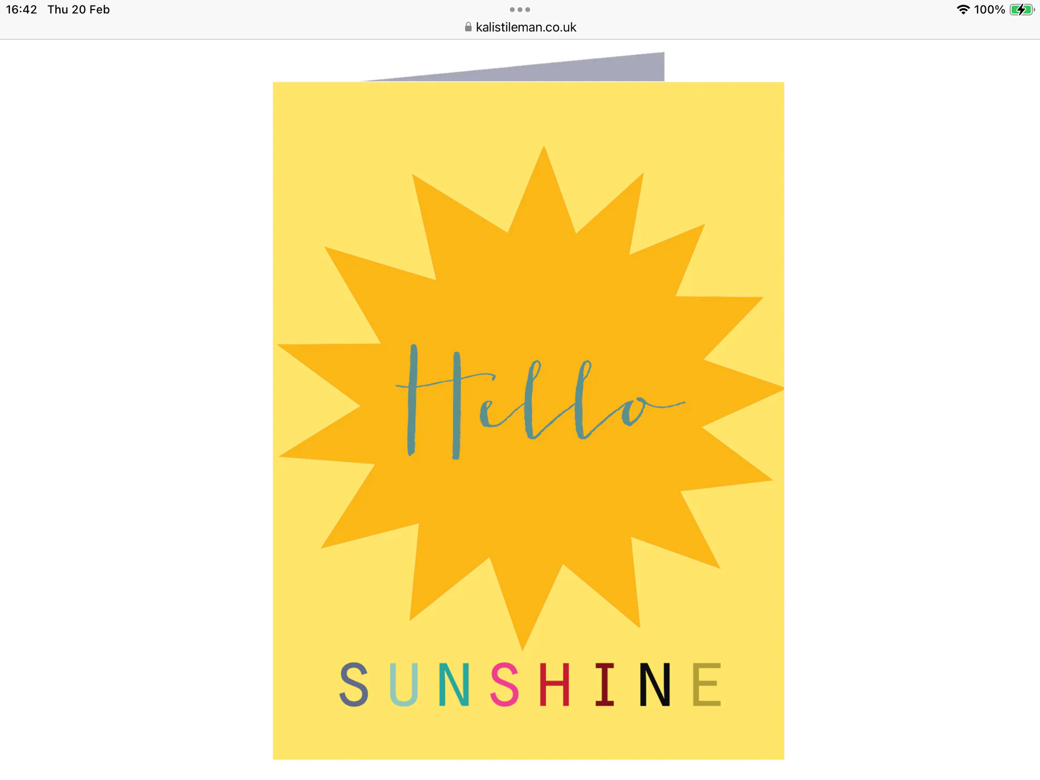 Hello sunshine