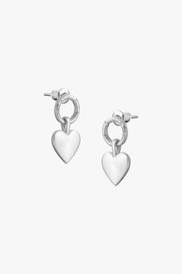 Solace earrings - Silver heart