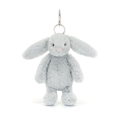 Bashful silver bunny bag charm