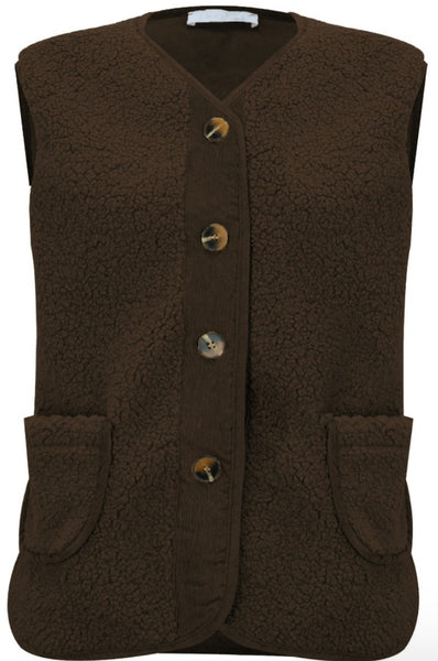 Teddy Faux Fur Gilet - Medium