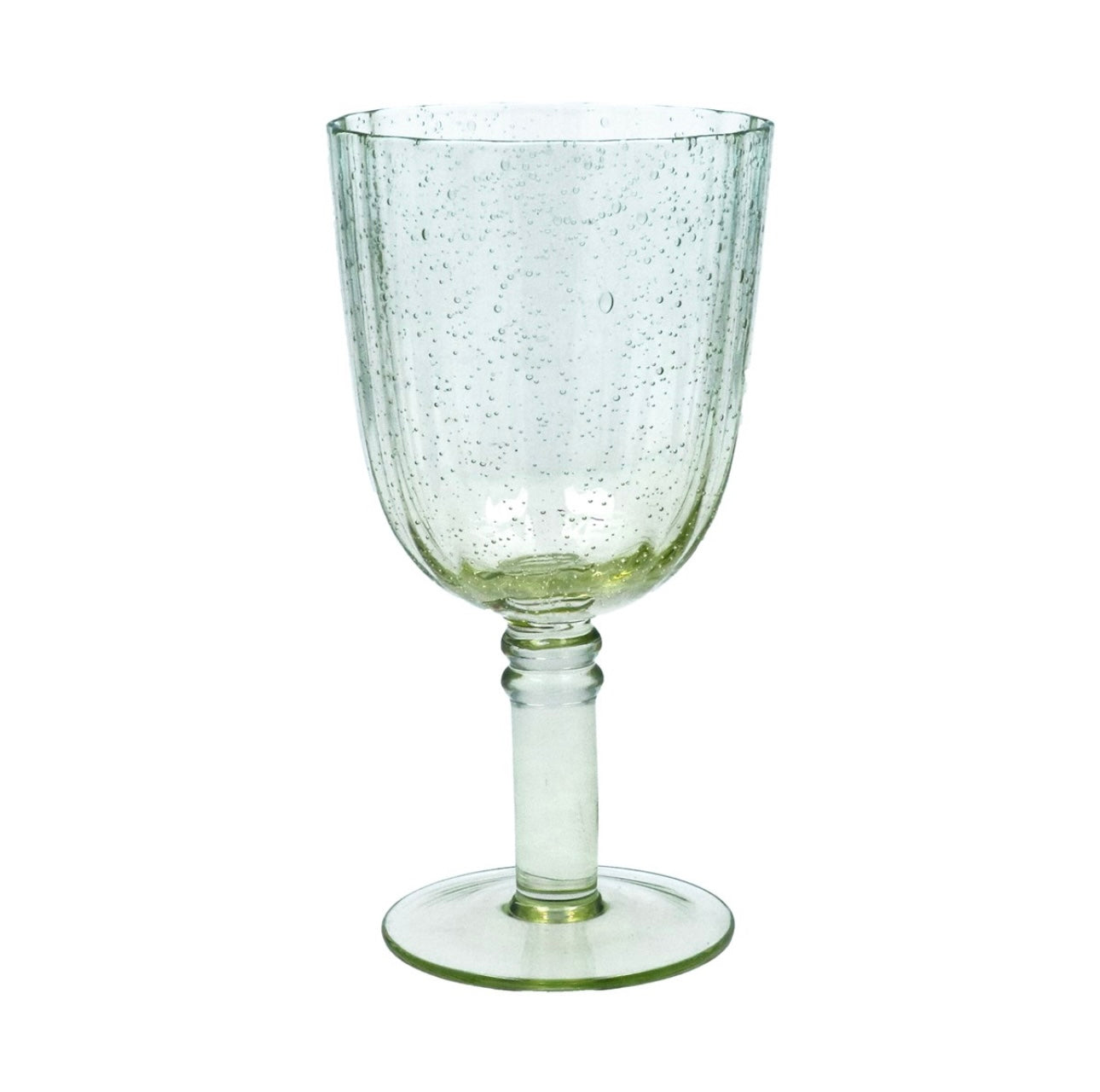 Green Bubble Wine Glass