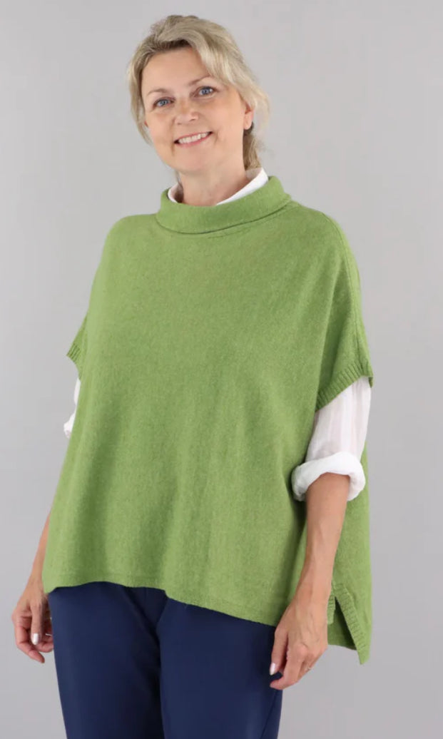 Cashmere Blend Tunic - Verdant Green