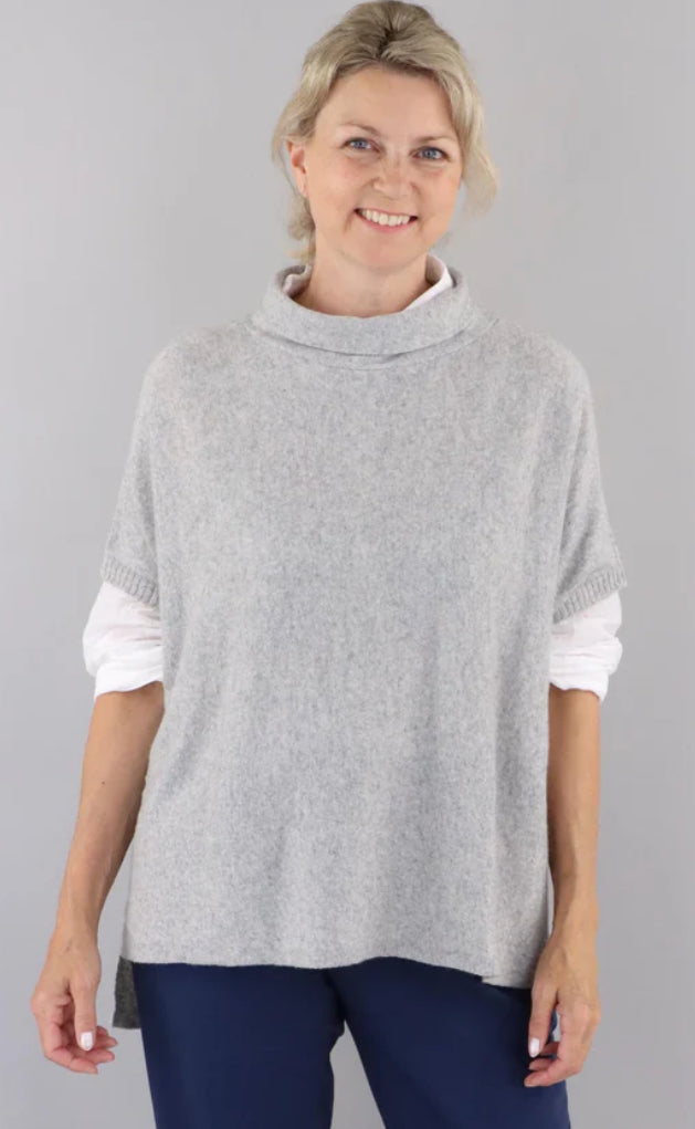 Cashmere Blend Tunic - Silver