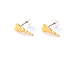 Elongated Heart Studs