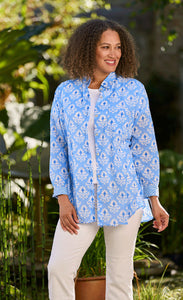 Porto Cotton Shirt - Pale Blue (Boyfriend fit)