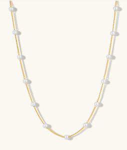 Gaia pearl chain necklace