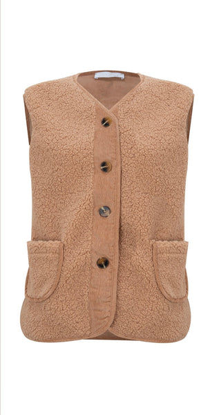 Teddy Faux Fur Gilet - Med/Lg