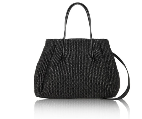 Leather & Straw Bag