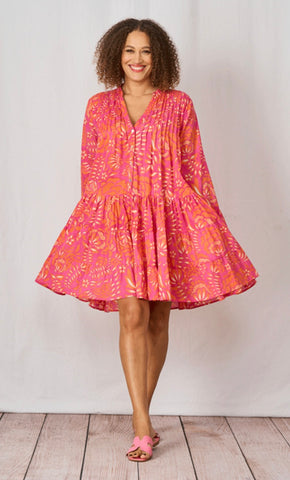 Asha Cotton Dress - Pink