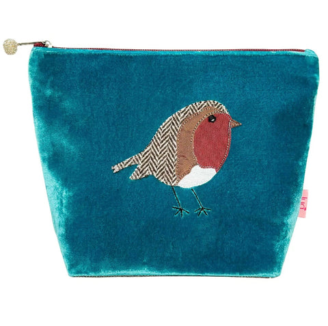 Robin Large Velvet Cosmetic Bag