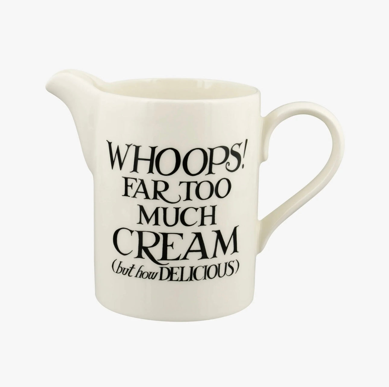 Emma Bridgewater Black Toast Cream Medium Straight Jug