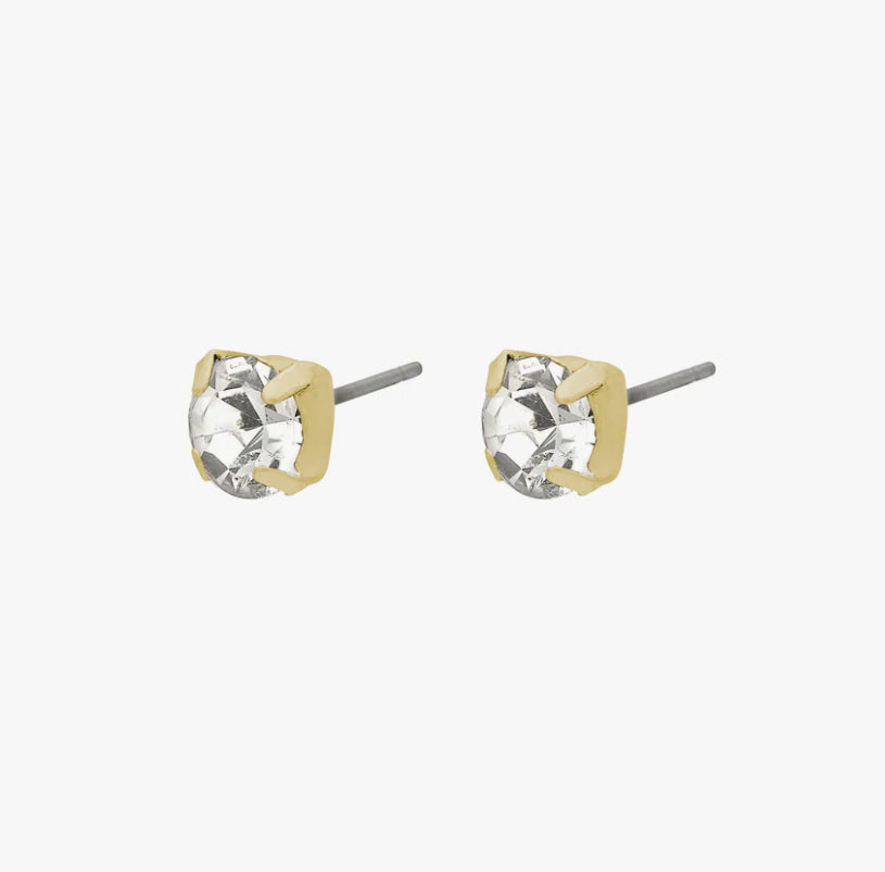 Original crystal earstuds - Gold Plated