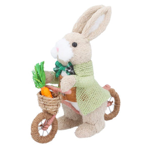 Bristle Bunny on Bicycle